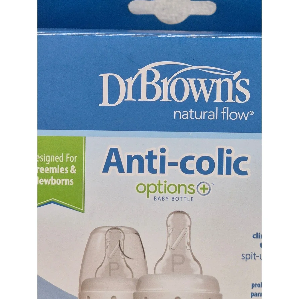Dr. Brown's 2oz Options+ Anti‑Colic Narrow Baby Bottles‎ Preemie Flow – New
